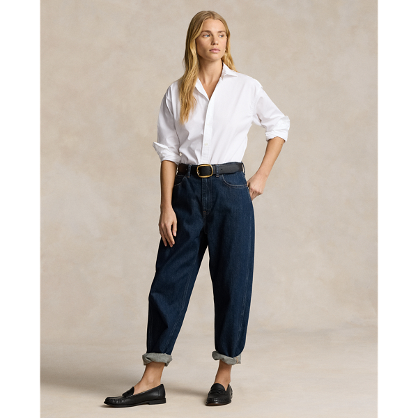 Chemise droite en popeline de coton Polo Ralph Lauren en Blanc 4