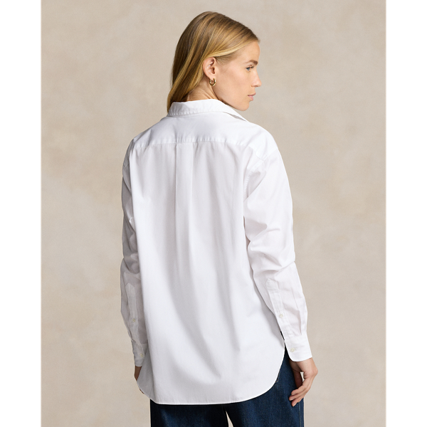 Chemise droite en popeline de coton Polo Ralph Lauren en Blanc 5