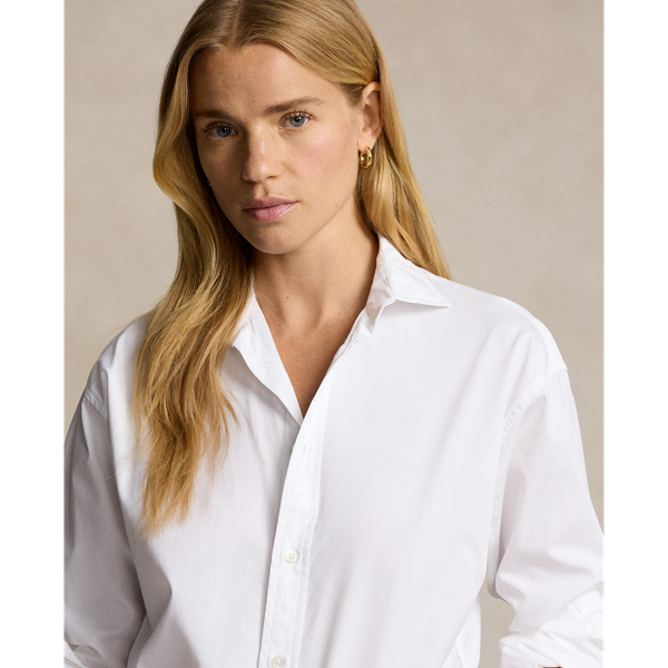 Chemise droite en popeline de coton Polo Ralph Lauren en Blanc 6