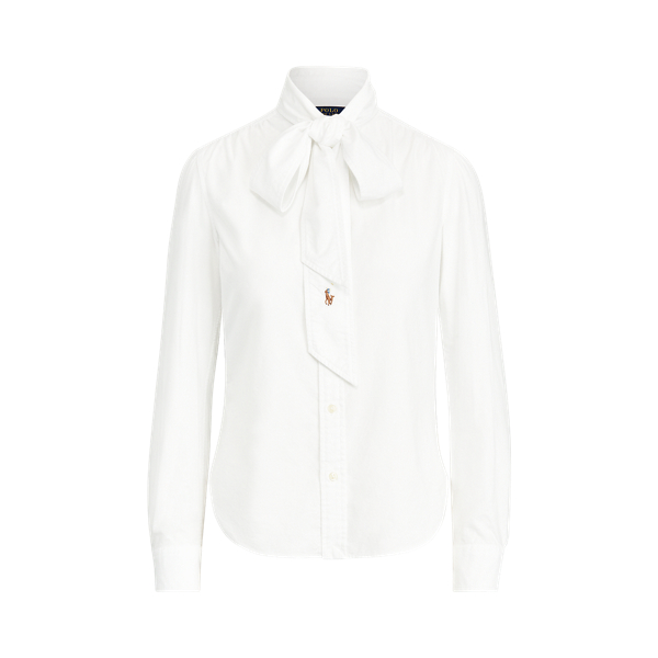 Cotton Tie-Neck Shirt