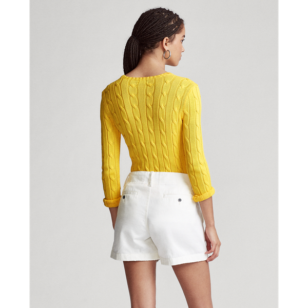 Trainer Yellow Cable-Knit Cotton Jumper Polo Ralph Lauren 4