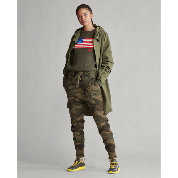 Olive Ragg Multi Flag Wool-Blend Jumper Polo Ralph Lauren 3