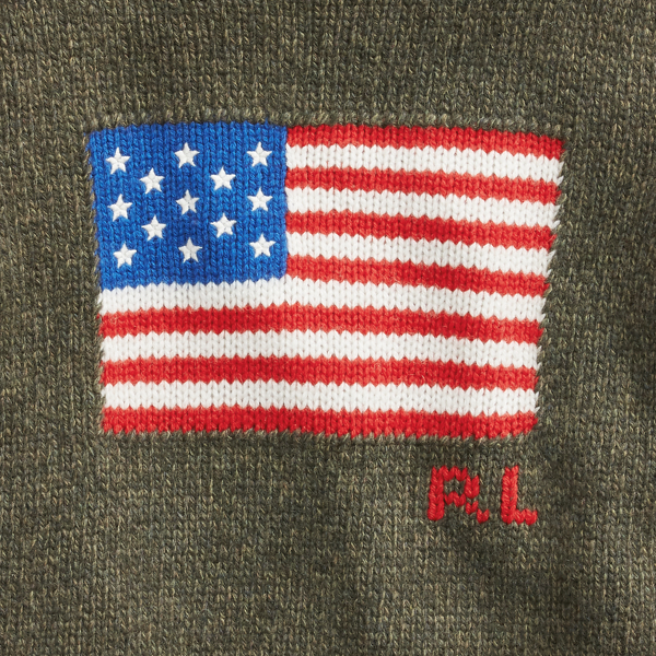 Olive Ragg Multi Flag Wool-Blend Jumper Polo Ralph Lauren 5