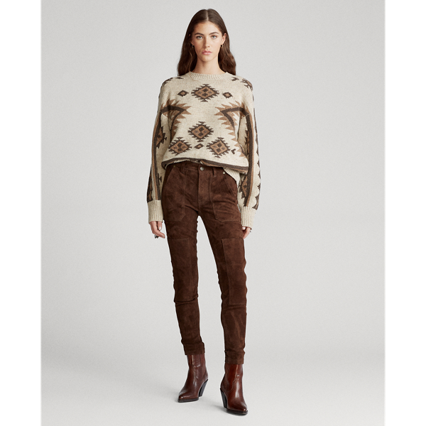 Tan Multi Fringe-Trim Wool Jumper Polo Ralph Lauren 3