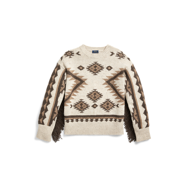 Fringe-Trim Wool Sweater Polo Ralph Lauren in 1