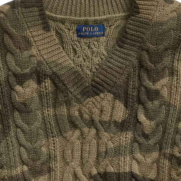 Camo Camo Cable-Knit Jumper Polo Ralph Lauren 6