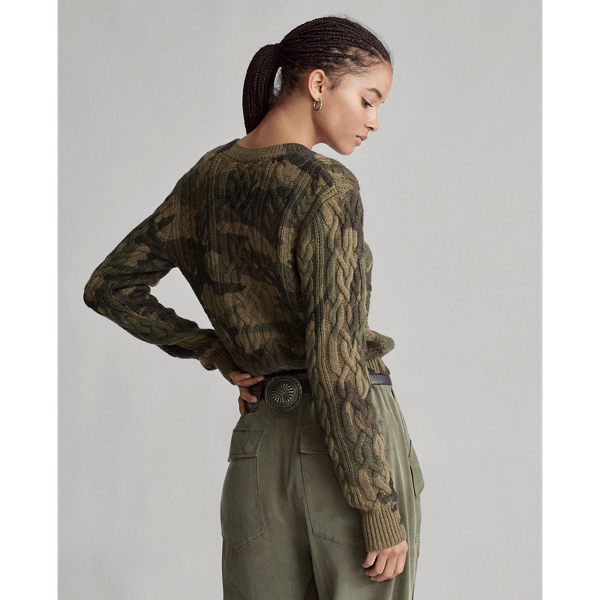 Camo Camo Cable-Knit Jumper Polo Ralph Lauren 4