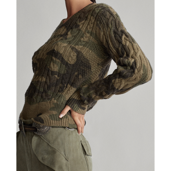 Camo Camo Cable-Knit Jumper Polo Ralph Lauren 5