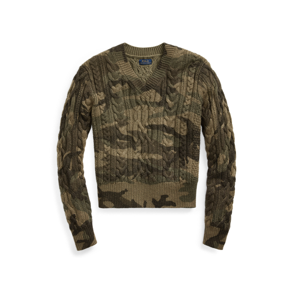 Camo Cable Knit Jumper