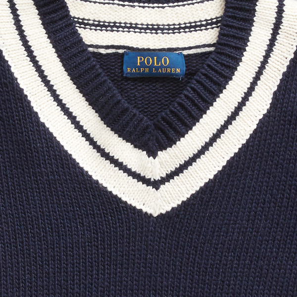 Hunter Navy/Cream Short-Sleeve Cricket Jumper Polo Ralph Lauren 6