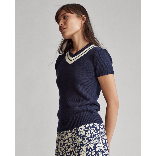 Hunter Navy/Cream Short-Sleeve Cricket Jumper Polo Ralph Lauren 4