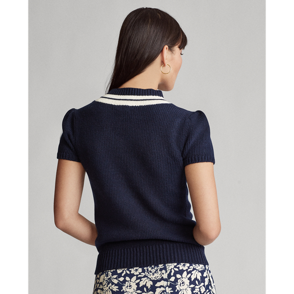 Hunter Navy/Cream Short-Sleeve Cricket Jumper Polo Ralph Lauren 5