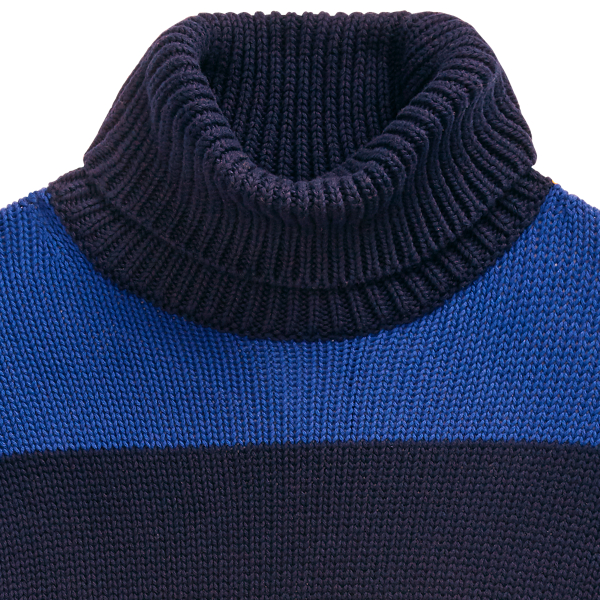 Hunter Navy Multi Cotton Roll Neck Jumper Polo Ralph Lauren 6