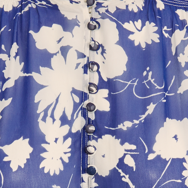 Royal Floral Crepe Floral Blouse Polo Ralph Lauren 6
