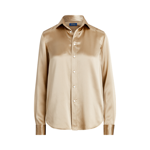 Silk Charmeuse Shirt Polo Ralph Lauren 1