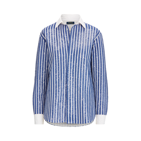Sequined Stripe Shirt Polo Ralph Lauren 1