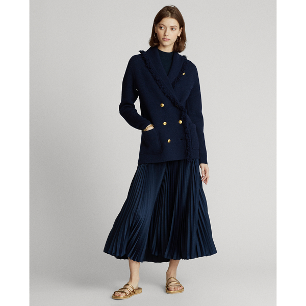 Hunter Navy Wool-Blend Jumper Blazer Polo Ralph Lauren 4