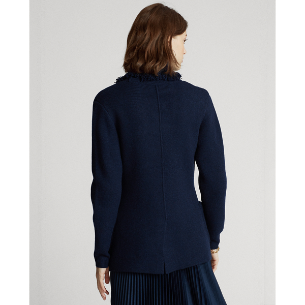 Hunter Navy Wool-Blend Jumper Blazer Polo Ralph Lauren 5
