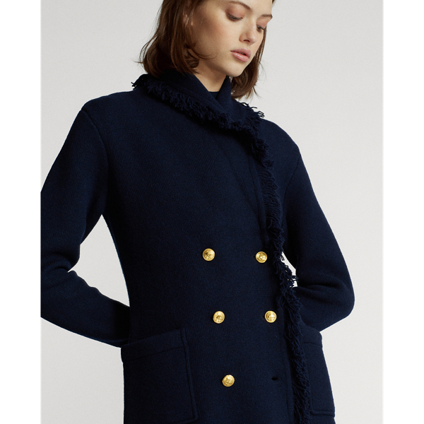 Hunter Navy Wool-Blend Jumper Blazer Polo Ralph Lauren 6