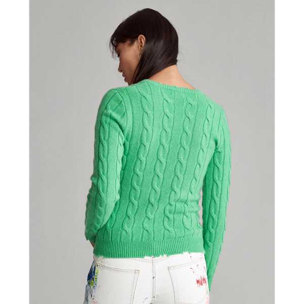 Tiller Green Distressed Cashmere Jumper Polo Ralph Lauren 5