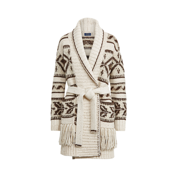 Fringe-Trim Shawl Cardigan Polo Ralph Lauren 1