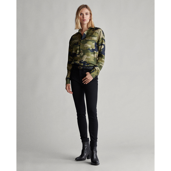 Camo Print Camo Silk Shirt Polo Ralph Lauren 4