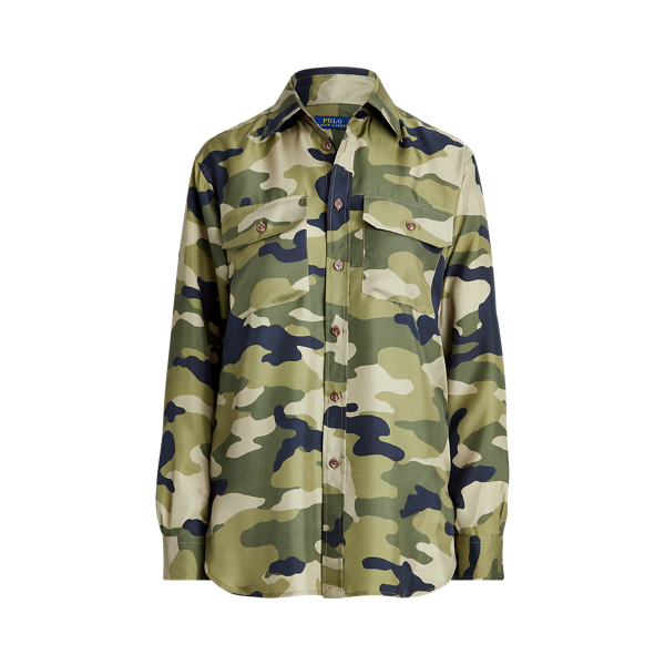 Camo Print Camo Silk Shirt Polo Ralph Lauren 2