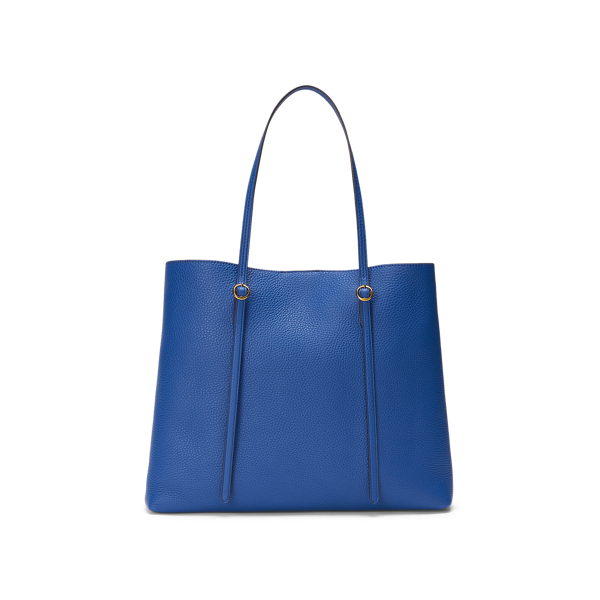 Royal Blue Pebbled Leather Lennox Tote Polo Ralph Lauren 3