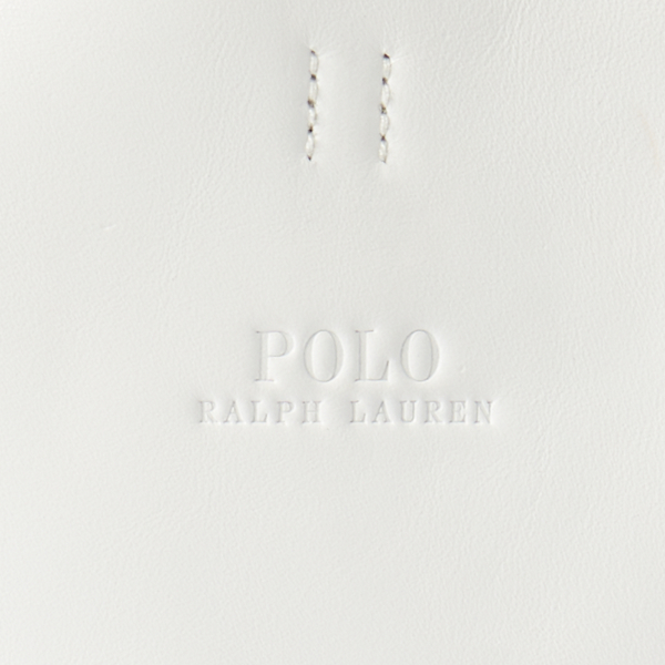 White/Multi Bellport Leather Medium Tote Polo Ralph Lauren 5