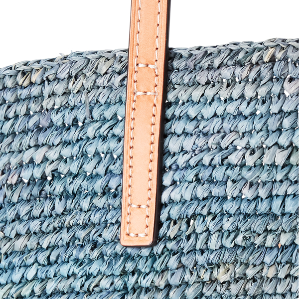 Chambray Raffia Medium Tote Bag Polo Ralph Lauren 5