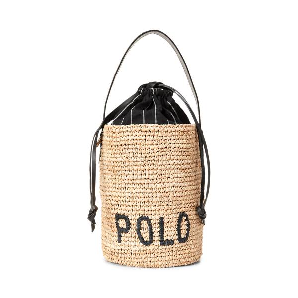 Raffia Mini Bucket Bag Polo Ralph Lauren 1
