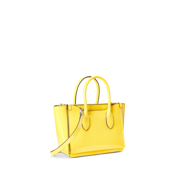 Patent Mini Sloane Satchel Polo Ralph Lauren em Yellow 2