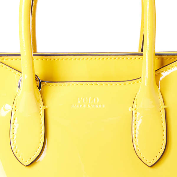 Patent Mini Sloane Satchel Polo Ralph Lauren em Yellow 5
