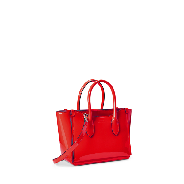 Red Leather Mini Sloane Satchel Polo Ralph Lauren 2
