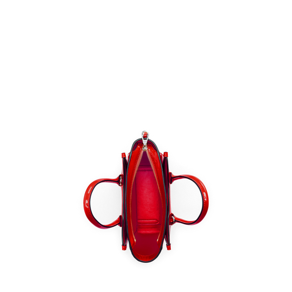 Red Leather Mini Sloane Satchel Polo Ralph Lauren 4