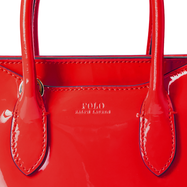 Red Leather Mini Sloane Satchel Polo Ralph Lauren 5