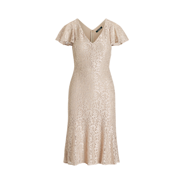 Lace Flutter-Sleeve Dress Lauren 1