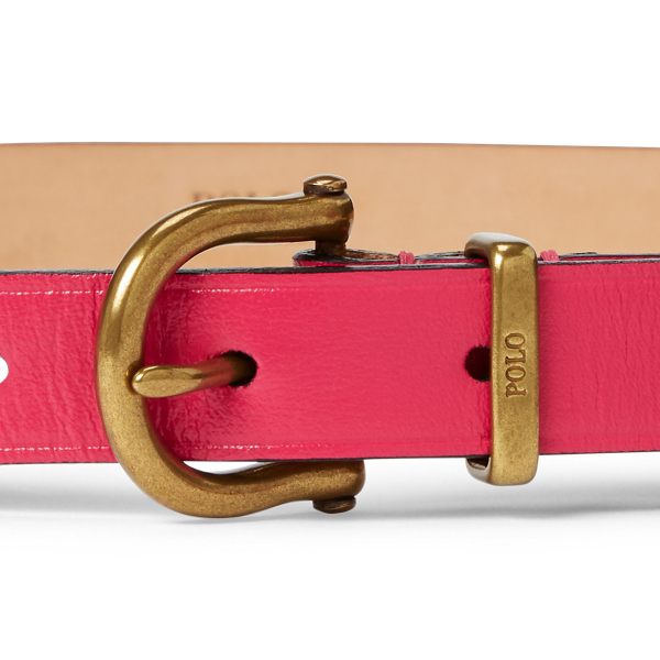 Peony Leather Stirrup Belt Polo Ralph Lauren 2