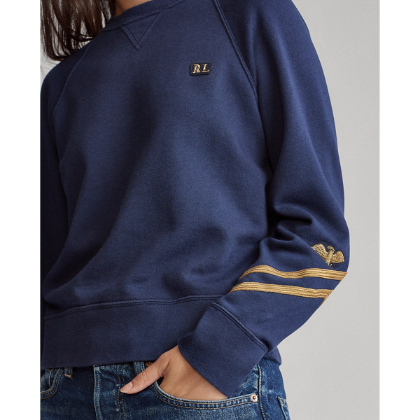 Aviator Navy Bullion-Patch Terry Sweatshirt Polo Ralph Lauren 5