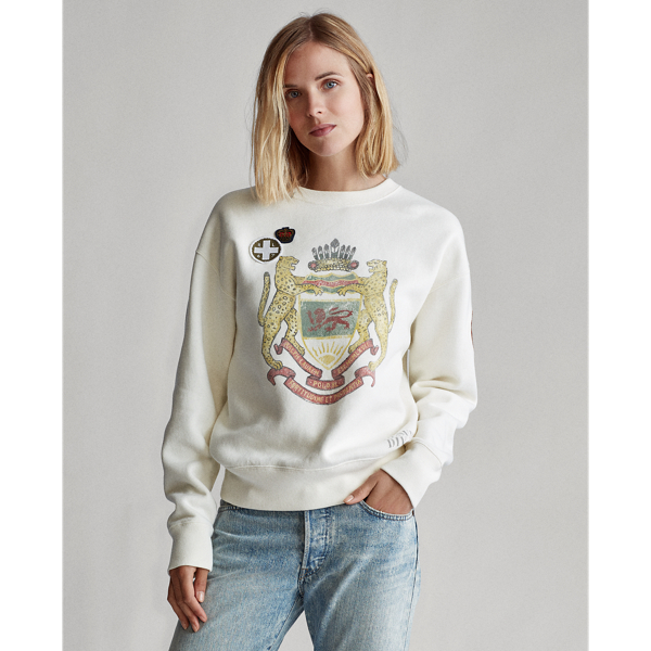 Crest Fleece Sweatshirt for Women Ralph Lauren NO