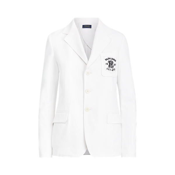 Blazer de jacquard de punto doble