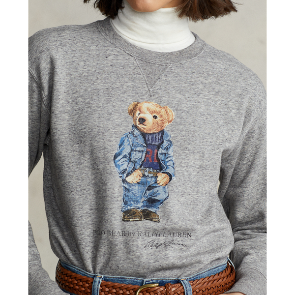 Dark Vintage Heather Polo Bear Fleece Sweatshirt Polo Ralph Lauren 7