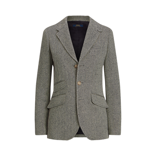 Herringbone Silk-Blend Blazer Polo Ralph Lauren in 1