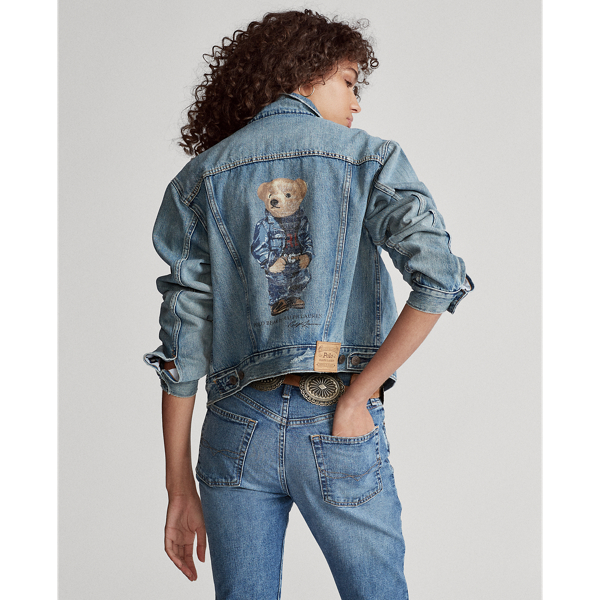 Polo bear denim jacket on sale