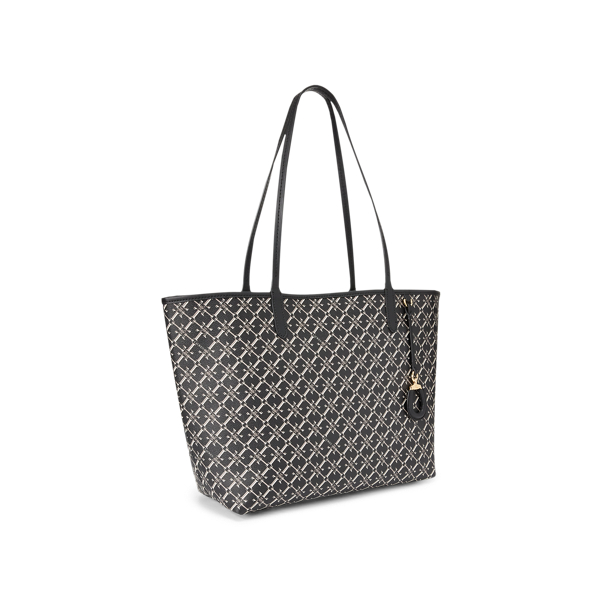 Black Heritage Logo Medium Collins Tote Lauren 3