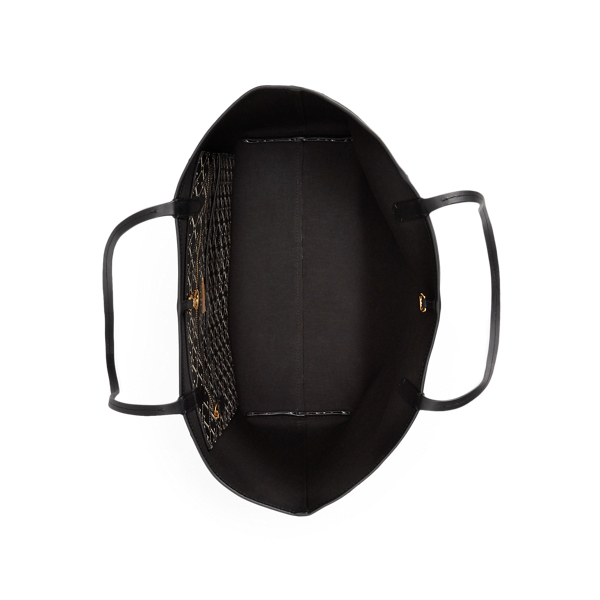 Black Heritage Logo Medium Collins Tote Lauren 5