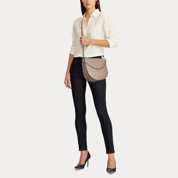 Taupe Leather Sawyer Shoulder Bag Lauren 7