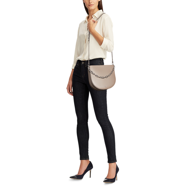 Taupe Leather Sawyer Shoulder Bag Lauren 8