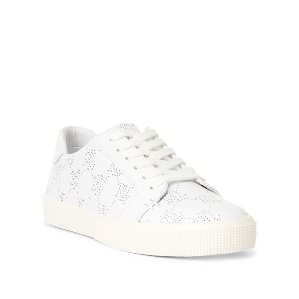 White Joslin Leather Trainer Lauren 3