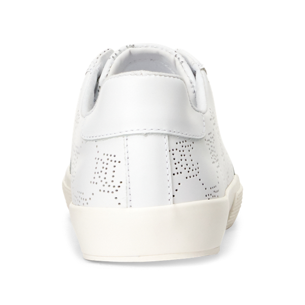 White Joslin Leather Trainer Lauren 4